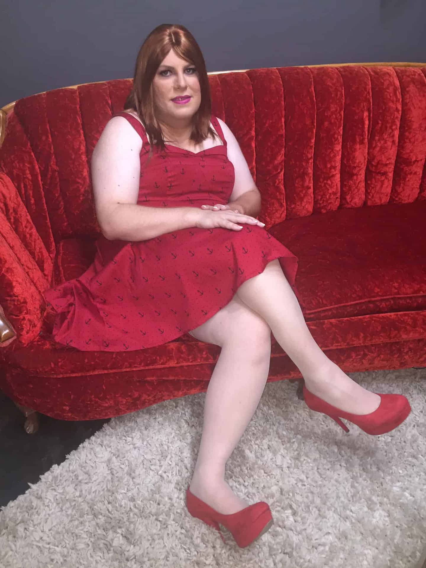 Red Dress Crossdresser Heaven 8628