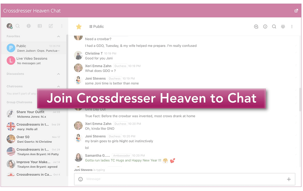 Crossdresser Heaven Chat
