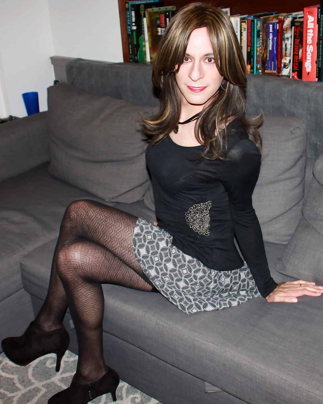More With The Patterned Tights Crossdresser Heaven