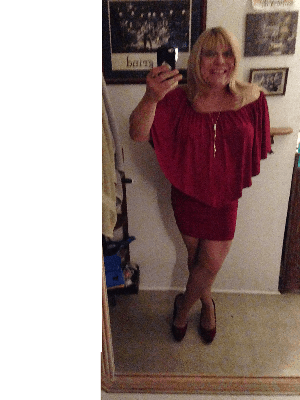 Cindarita In Her Fave Red Dress Crossdresser Heaven