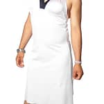 Halter Dress With Breast Form Pockets White