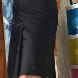 Silk pencil skirt