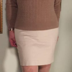Simple sweater and skirt outfit