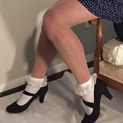 Mary Janes and Ruffle Lace Anklets
