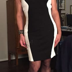 Black and white silhouette dress
