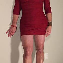 Red club dress