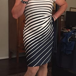 Side-tie zebra-stripe dress