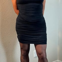 Simple Black Ruched Bodycon Dress