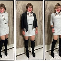 Variations on a simple black and white outfit