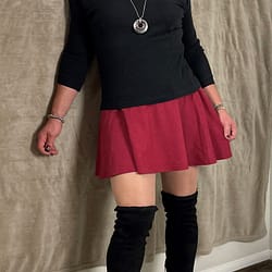 Another simple outfit with over-the-knee boots