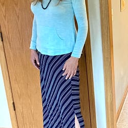 I just love wearing this maxi skirt.