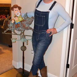 Just being goofy with my Woody and my pig!
