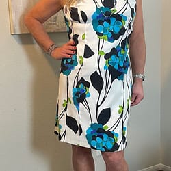 Floral dress on a dreary winter day