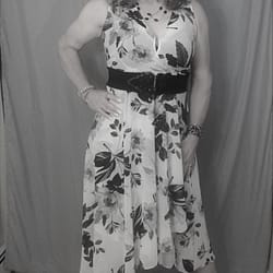 Black and White Dress in Black and White