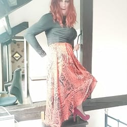 A new wig and a new dress too!