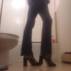 Jeans and heels