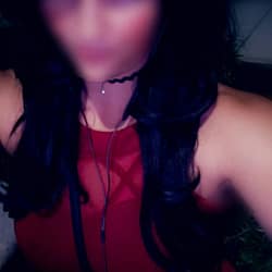 Red dress selfie