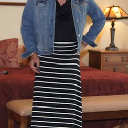 My New Jean Jacket with my new maxi skirt
