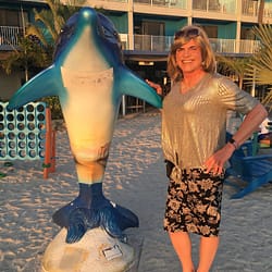 Posing with the Resort Mascot