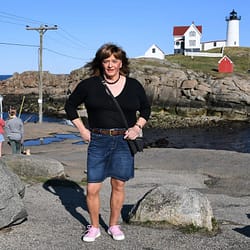 Linda out and about for the day in York Maine