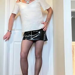 PVC Mini Skirt for a makeover