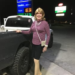 Coming out a gas station