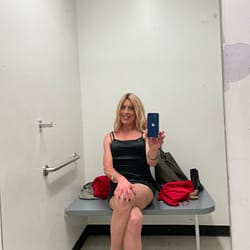 At the department store dressing room