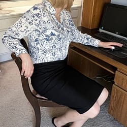 Angela at the Computer
