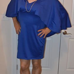 Blue wing dress