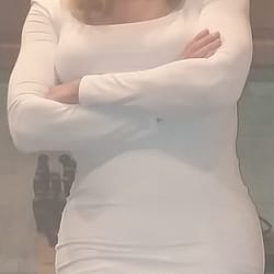 white contour dress