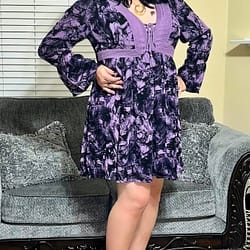 Purple casual dress
