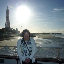 Out for a stroll in Blackpool