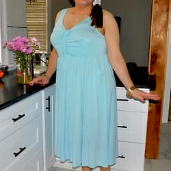 Sky blue midi dress