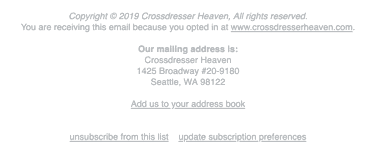 Crossdresser Newsletter Preferences