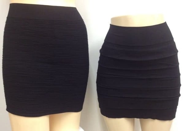 Two Pack Black Mini Skirts