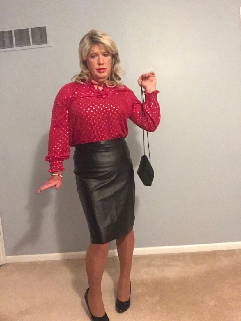 Black Leather Skirt Crossdresser Heaven 