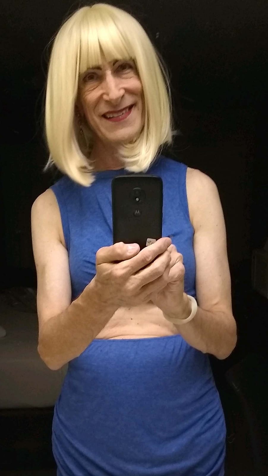 In Blue Dress Crossdresser Heaven 