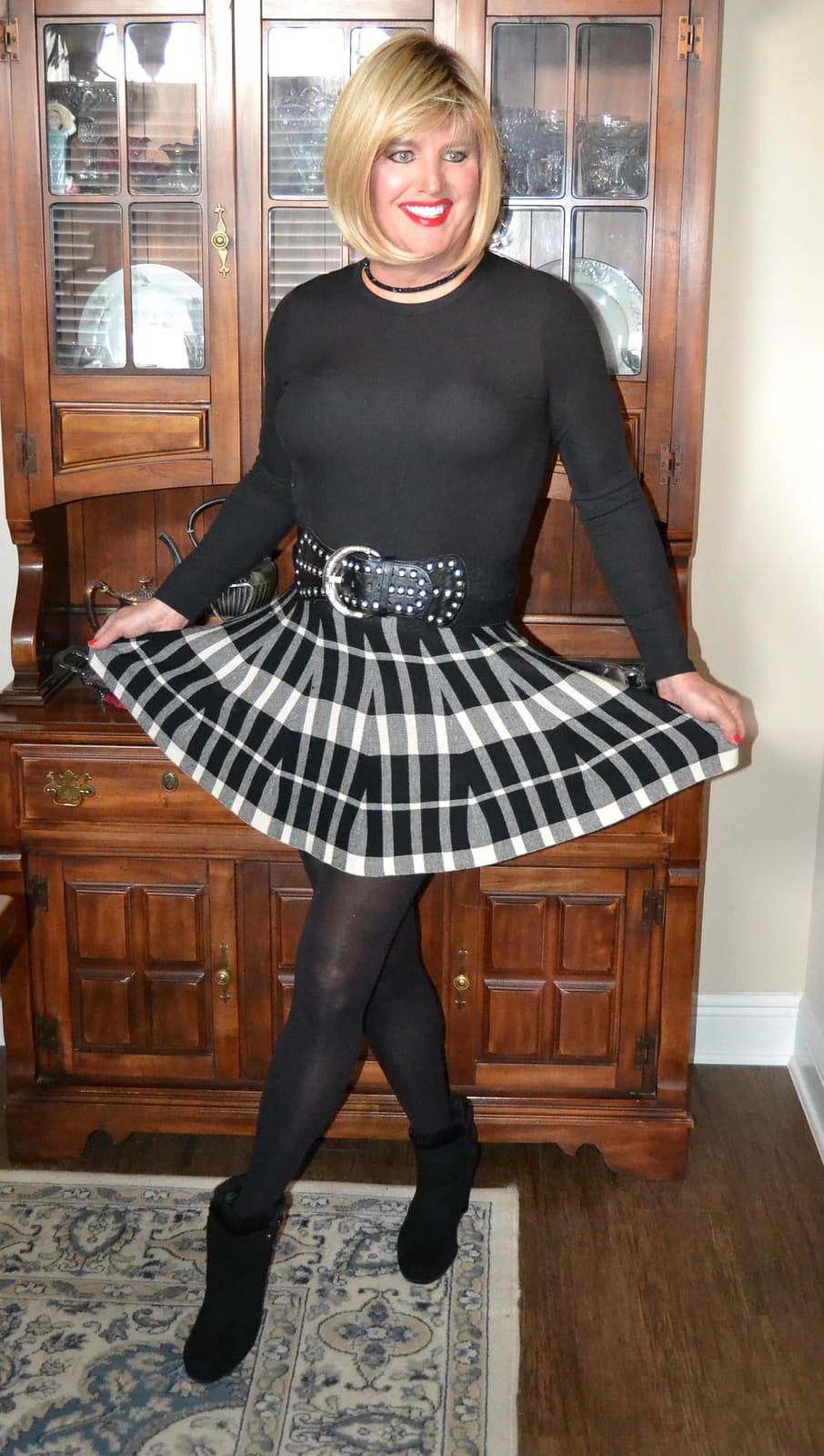 Just Love the Feel of Tights and Ankle Booties! – Crossdresser Heaven
