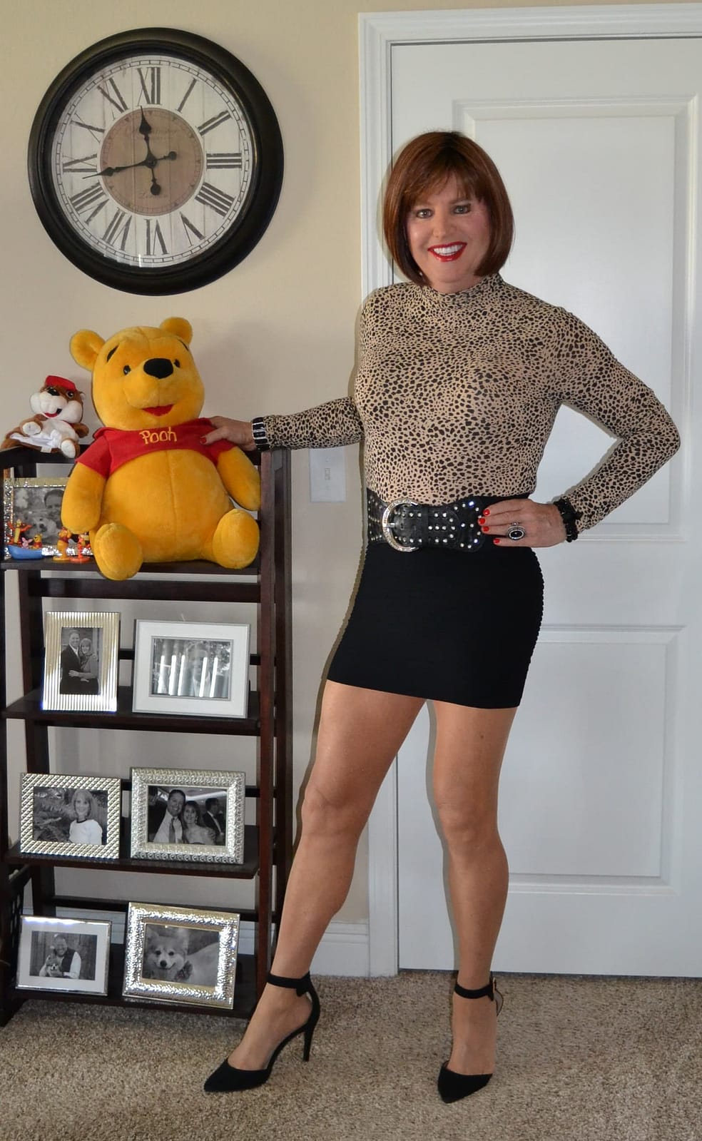 I Love Spandex Mini Skirts Paired With Turtle Neck Tops Crossdresser Heaven 