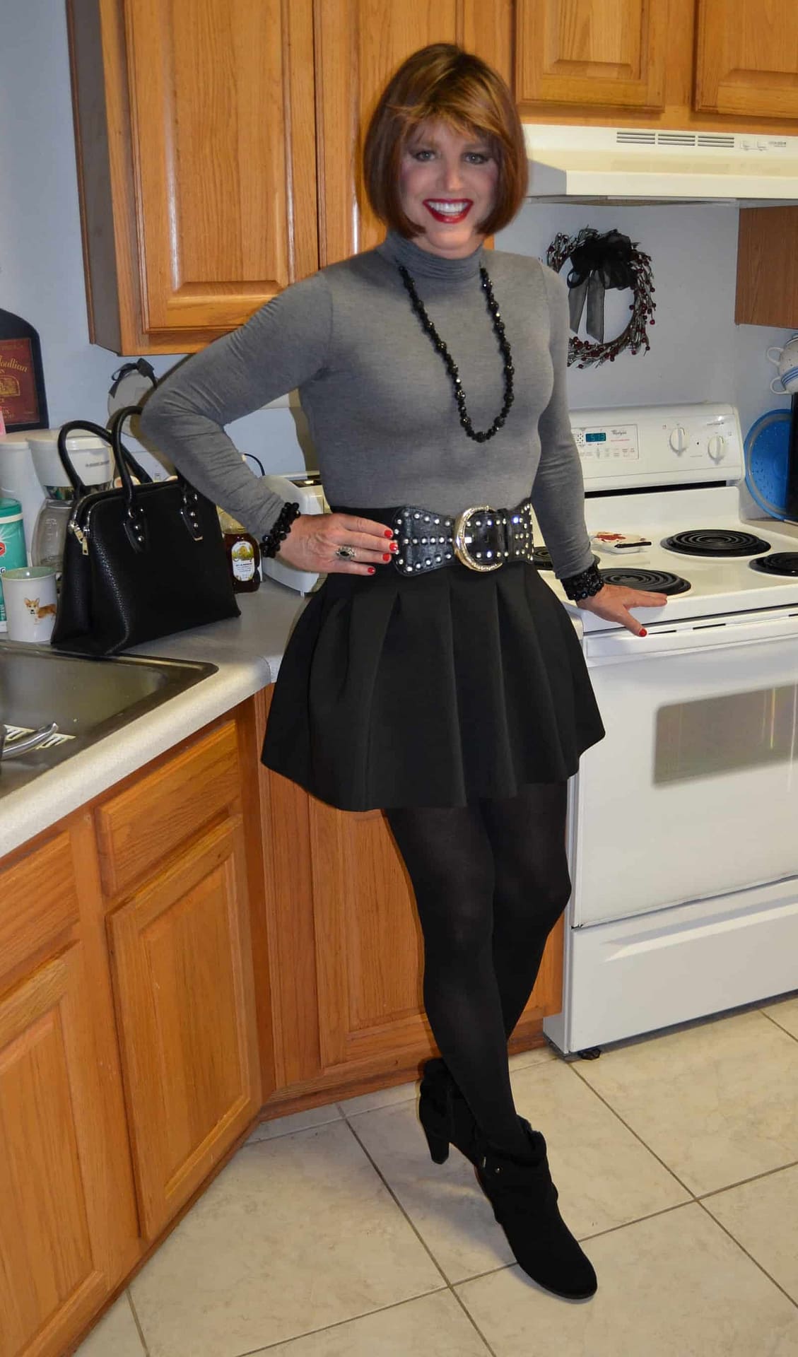I Just Love Skater Skirts Worn With Ankle Booties – Crossdresser Heaven