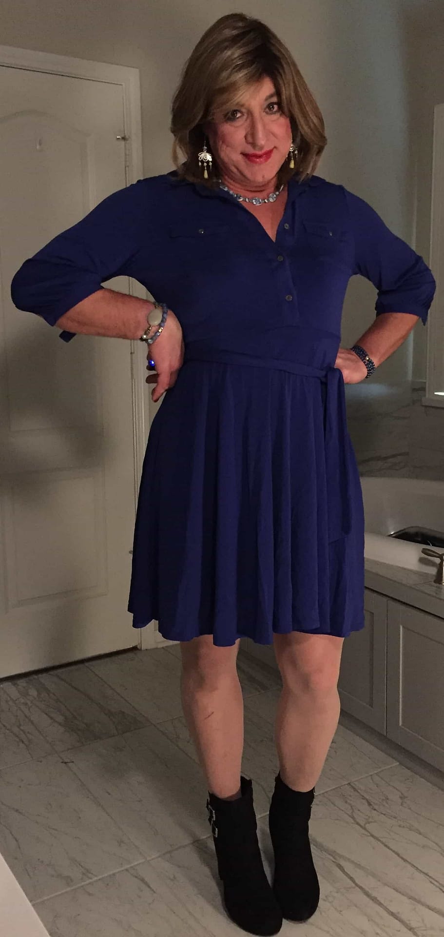 New Blue Dress – Crossdresser Heaven