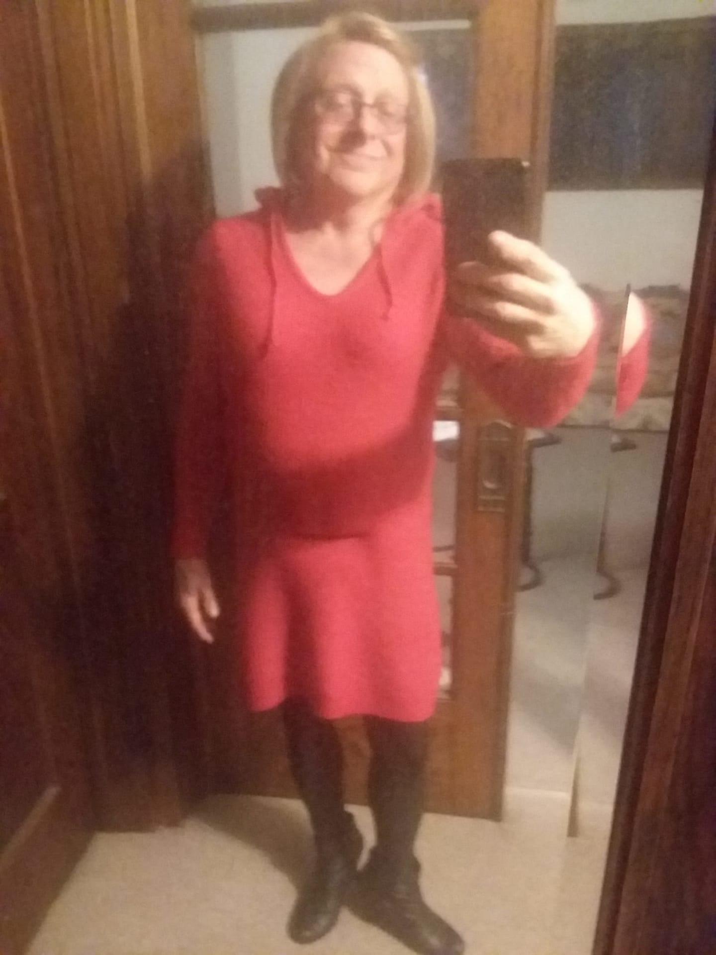 Red Sweater Dress Crossdresser Heaven