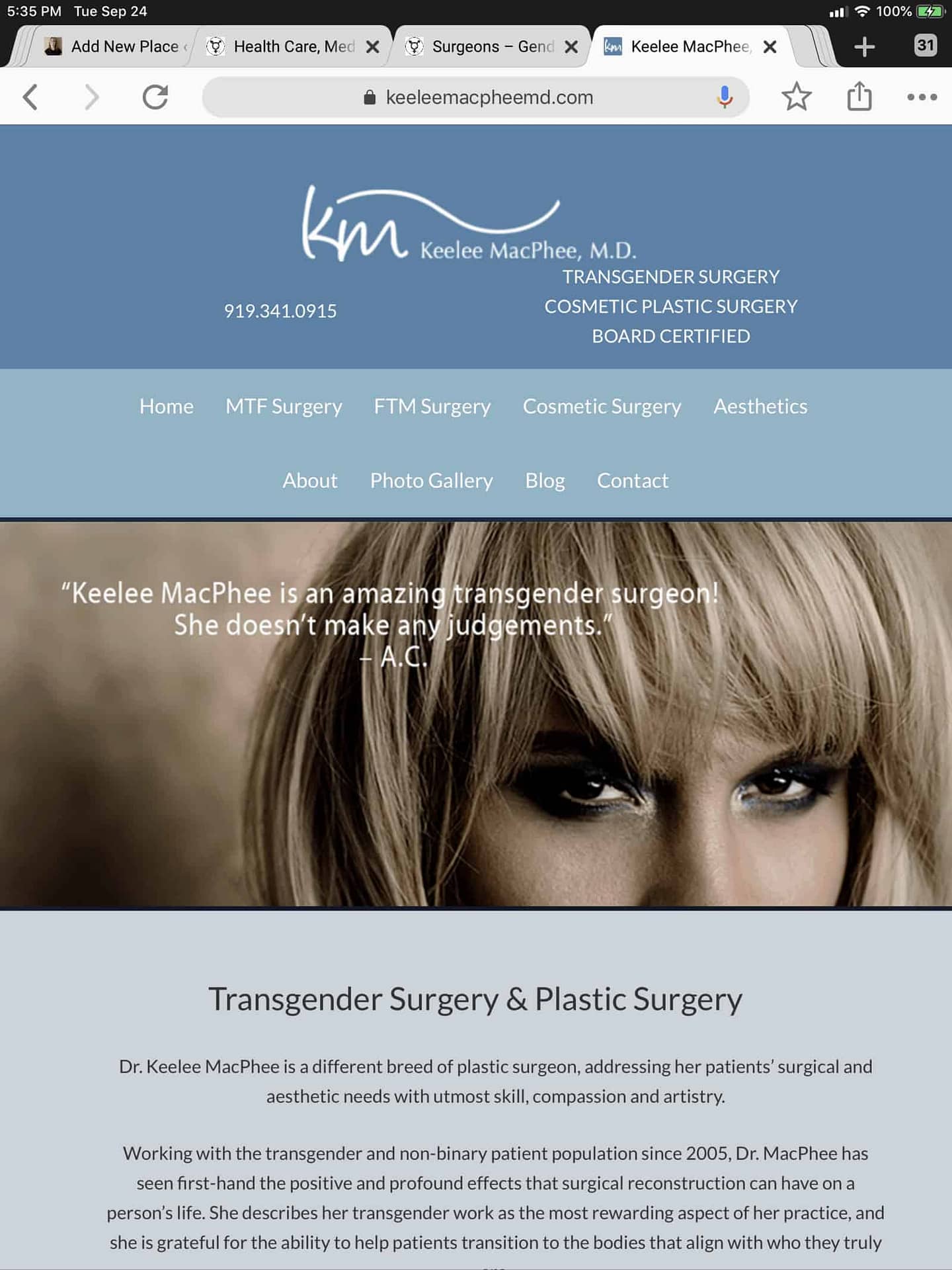 Dr Keelee Macphee M D Renaissance Plastic Reconstructive Surgery