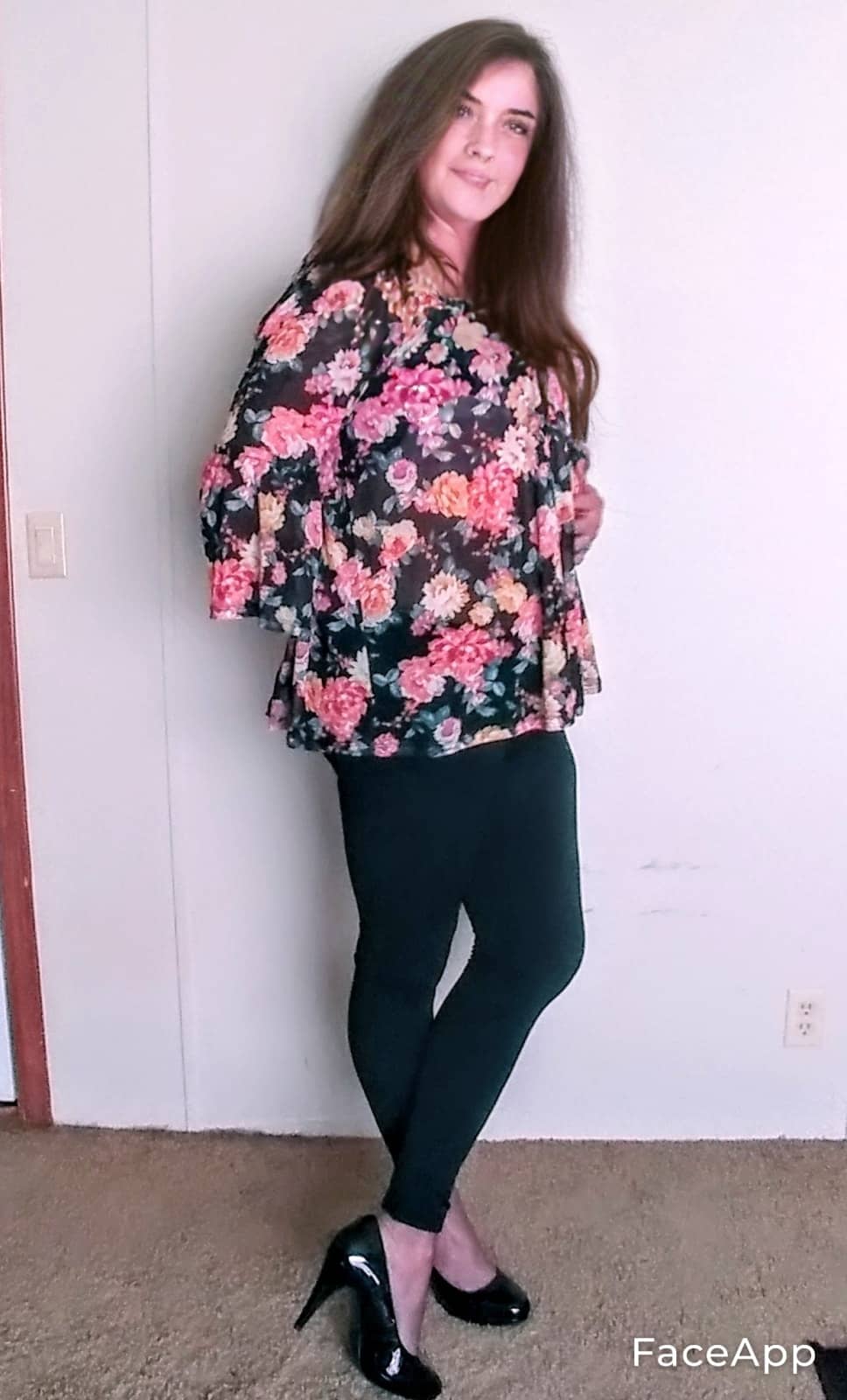 Flowery tunic and leggings – Transgender Heaven